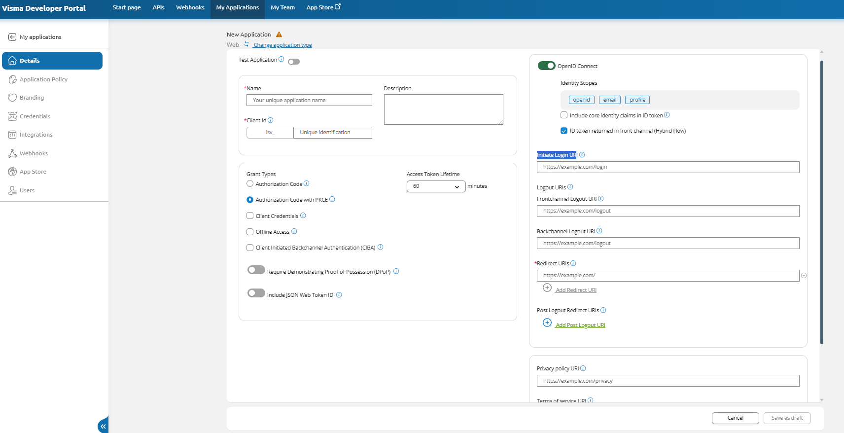Sign-up for Visma Connect