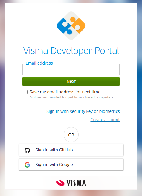 Sign-up for Visma Connect